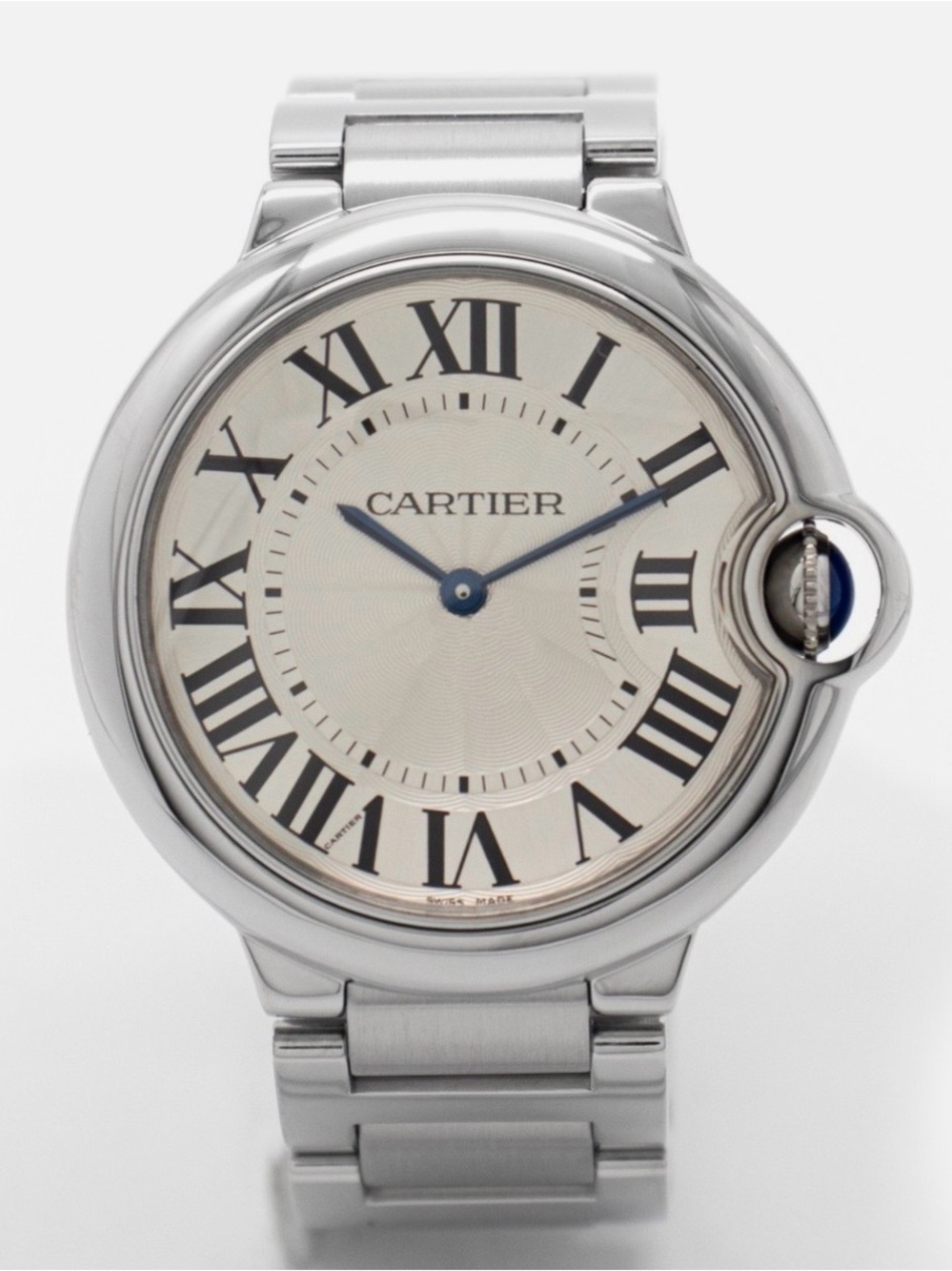 Cartier Watch Ballon Bleu 36mm Quartz 
Steel Silver Dial 3005 ref W6901